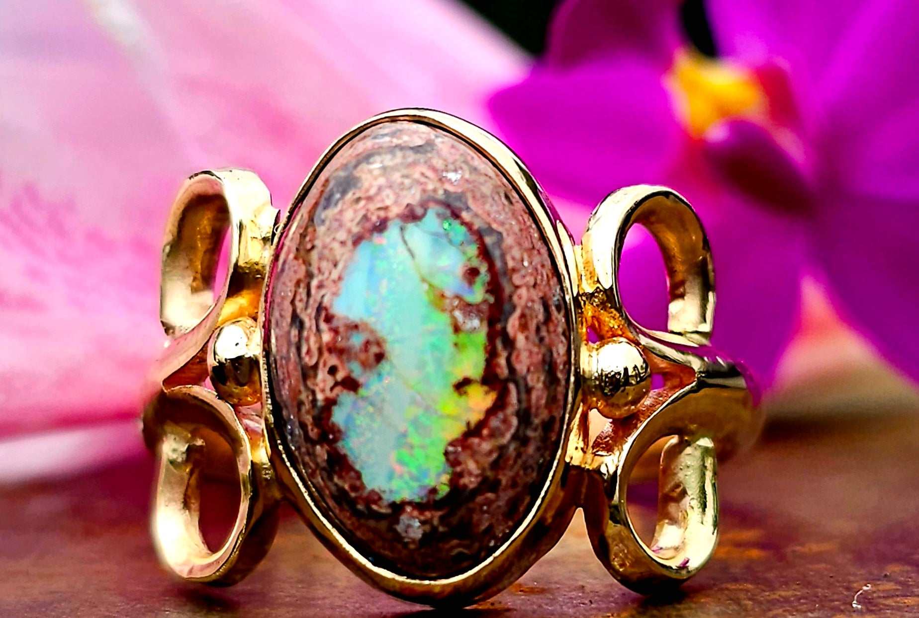 Mexican Fire Opal Ring